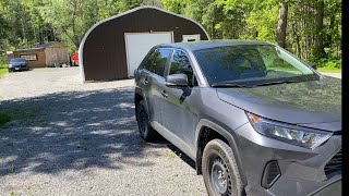 I BOUGHT A SUV 2022 Toyota RAV4 LE AWD Start up Walk Around and Tour [upl. by Oiramrej]