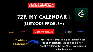 729 My Calendar I  java solution [upl. by Anne908]