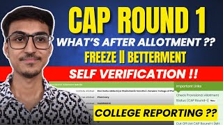 MHT CET Pharmacy  What to choose  Freeze or Betterment  Ask your Doubts  CAP Round 1 Allotment [upl. by Junette]