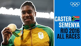 ALL Caster Semenya 🇿🇦races at Rio 2016 [upl. by Lucita]