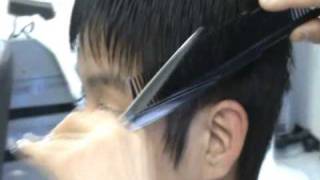 Shortlayered haircut for a young guyPart 1SWITCHSCISSORS [upl. by Egap]