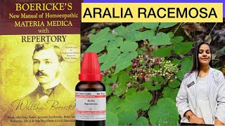 Aralia RACEMOSA homeopathic mother tincture in Hindi [upl. by Anilos]