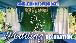 SIMPLE amp LOW BUDGET WEDDING DECORATION SETUP  JEFF TIPAN [upl. by Glover749]