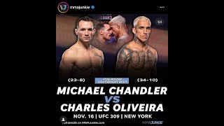 Charles Oliveira vs Michael Chandler 2 UFC309HighlightsBreakdownPrediction [upl. by Gawain523]