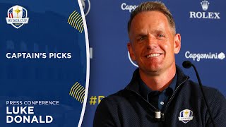 LIVE  European Team Captains Picks  2023 Ryder Cup [upl. by Vincent]