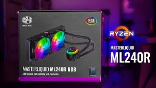 HOW TO Cooler Master MasterLiquid ML240R RGB AM4 Install Guide [upl. by Arlee701]