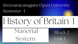 SNGOU Manorial System Malayalam Summary Block 2 Unit 1First sem [upl. by Curhan]