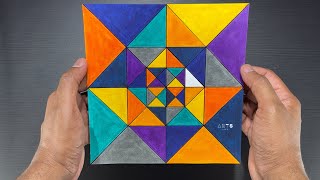 How to Draw Patterns Shapes by Combining Rectangles amp Right Triangles  Geometric  Easy Agile Steps [upl. by Eldoree107]