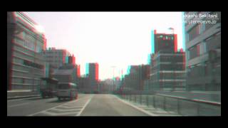 Tokyo Highway in 3D anaglyph  首都高速  立体映像（アナグリフ  赤青メガネ方式） [upl. by Ahtikal]