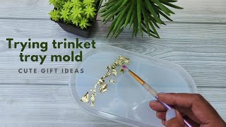 Trying trinket tray mold with cementDIY trinket trayart and craftCreativeCat crafts [upl. by Assennav750]