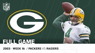 Full Game Brett Favre Plays on MNF After His Dads Passing  Packers vs Raiders  NFL [upl. by Nikita429]