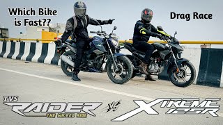 Hero Xtreme 125r Vs TVS Raider 125  Drag Race [upl. by Quigley431]