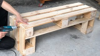 Amazing Woodworking Projects From Old Pallets  How To Make Chairs from Pallets [upl. by Lindner597]