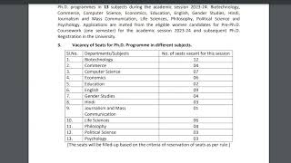 PhD Admission 202324  13 Subjects  Rama Devi Womens University  Online Applications [upl. by Rutter970]