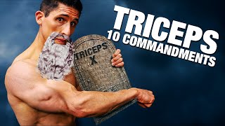 The 10 Commandments of Tricep Training GET BIG TRICEPS [upl. by Ahsitel]