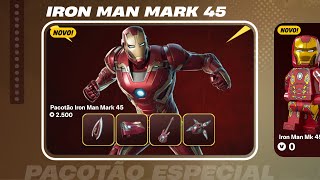 FINALMENTE CHEGOU SKIN IRON MAN MARK 45 RECOMPENSA GRÁTIS para TODOS no FORTNITE TEMPORADA 4 [upl. by Rhu]