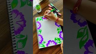 Diary decoration 🌺💜 shorts ytshorts [upl. by Emoraj]