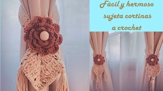 ven te enseño el paso a paso de este hermoso sujeta cortinascrochet decoration cortinas clases [upl. by Mercado]