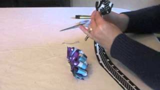 How To Make An Accordian Bow French Hair Clip [upl. by Hoag226]