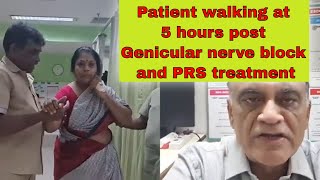 Patient walking at 5 hours after PRS treatment amp genicular nerve ablation [upl. by Kam]