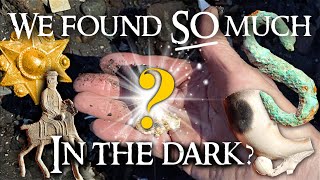 TREASURE Hunting in the Dark Look What We Found Mudlarking [upl. by Pinkerton]