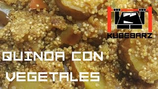 Quinoa Con Vegetales  Facil receta con Quinoa proteinas  Kubebarz [upl. by Lunt441]