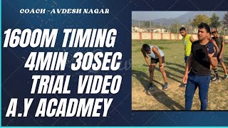 4min 30sec 1600m video dekh kar pagal hojaoge  RUNNING ACADMEY [upl. by Bruckner]