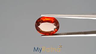 Certified Natural Hessonite Garnet Gemstone  521 Carat  HG8327  MyRatna [upl. by Anelegna]