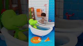 Nomi and Rexis Bathtub Trouble😂🛁💦 funny animation shorts [upl. by Burnight]