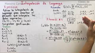 Interpolacion de Lagrange Ejemplo Resuelto [upl. by Rombert]