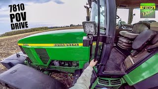 John Deere 7810  POV Tillage amp SOUND [upl. by Eyllek523]