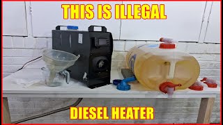 Waste Engine Oil Burner Heating My Home with Diesel Heater Chinese House Free Motor the Illegal way [upl. by Timothee282]