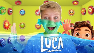 LUCA in 100 Button Box ONLY ONE Lets Luca ESCAPE this Movie Challenge Parody by KJAR Crew [upl. by Paryavi]