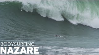 Watch Kalani Lattanzi Bodysurf ‘Fun and Playful’ Nazaré [upl. by Drol]