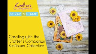 Tips for Creating Foam amp Paper Flowers using Crafters Companion quotSunflower Collectionquot [upl. by Yennek]