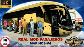 NCSV4 TUTORIAL Como Jugar con REAL MOD PASAJEROS  NEW MAP NCSV4 ncsmap ets2perù mpsmap [upl. by Laspisa]