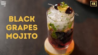 Black Grapes Mojito  Drink It Easy 20  Mocktails at Home  Sanjeev Kapoor Khazana [upl. by Llerrehc]