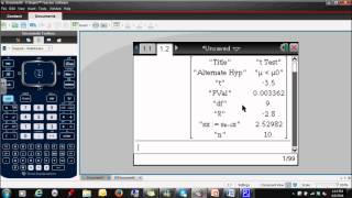 How to use the TI Nspire to run a Paired t test and Paired t interval [upl. by Kiel349]