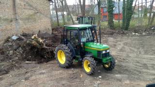 John deere 5400 n Wurzel herausziehen [upl. by Guibert]