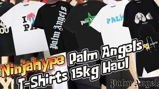 Palm Angels TShirts Hoodie 15kg Haul Review from Ninjahype Affordable Price Weidian Taobao Pandabuy [upl. by Norrv]