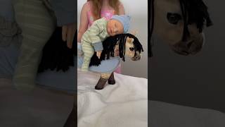 MY REBORN CAN RIDE A HORSE 🐴😮 reborn rebornbaby playborn rebornroleplay reborndolls [upl. by Amairam]