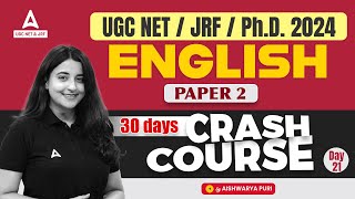 UGC NET English Literature Crash Course 21  English Literature by Aishwarya Puri [upl. by Odella]