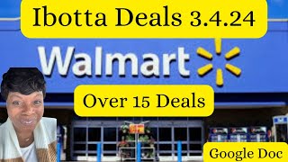 Walmart Ibotta Deals 3424 New Offers  Google Doc [upl. by Gniy]