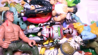 UNBOXING DE MUITOS BONECOS NOSTÁLGICOS HEMAN RAMBO MORANGUINHO JASPION TARTARUGAS NINJA E [upl. by Cirone]