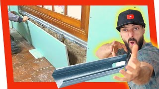 🔥 CÓMO Montar Pared PLADUR  DRYWALL ✅ ¡¡TRADOSADO Zona Ventana Con Placa HIDROFUGA [upl. by Maynord]