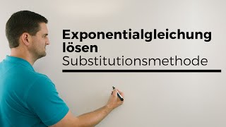 Exponentialgleichung lösen mit der Substitutionsmethode  Mathe by Daniel Jung [upl. by Llertniuq940]