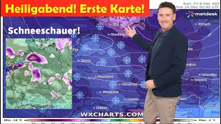 Überraschende Wetterkarte an Heiligabend Kälte und Schneeschauer Erstmal Tauwetter und Hochwasser [upl. by Eednar]