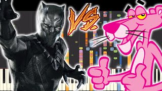 IMPOSSIBLE REMIX  Black Panther Vs Pink Panther Theme Song  Piano Cover [upl. by Assilanna]