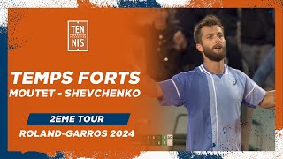 Corentin Moutet vs Alexander Shevchenko  Temps Forts  RolandGarros 2024  FFT [upl. by Yarazed]