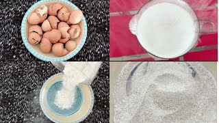 NE JETTEZ PLUS VOS COQUILLES D’ŒUFS TRANSFORMER LES EN POUDRE  How to make eggshells powder [upl. by Arrac]